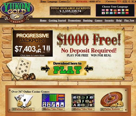 yukon casino free spins